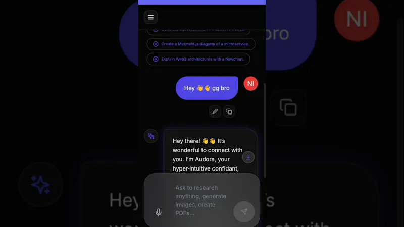 Audora OS screenshot 1 (video preview)