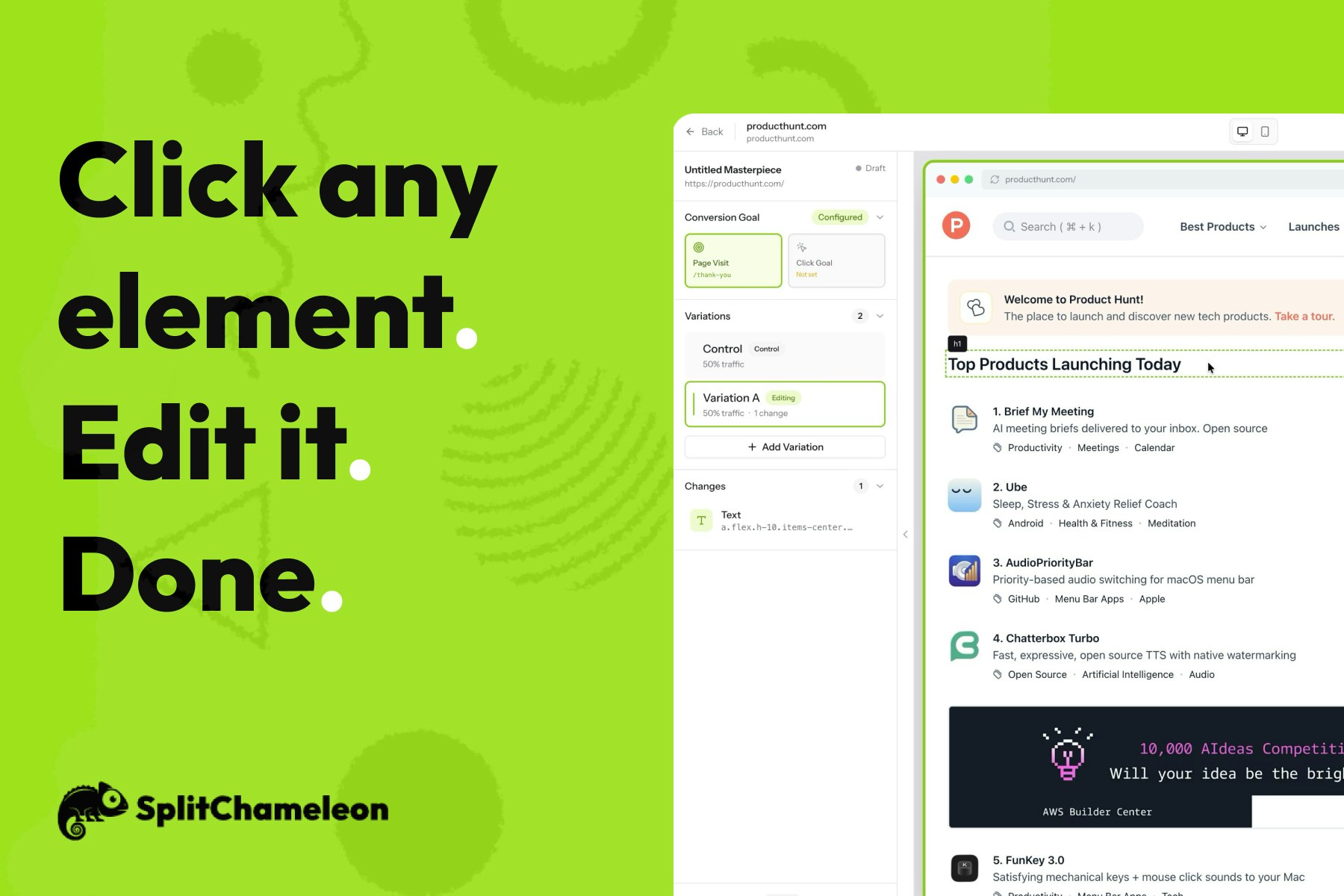 SplitChameleon - Screenshot 2 showing product features and functionality