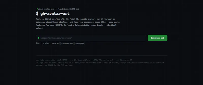 GitHub Avatar Art screenshot 1