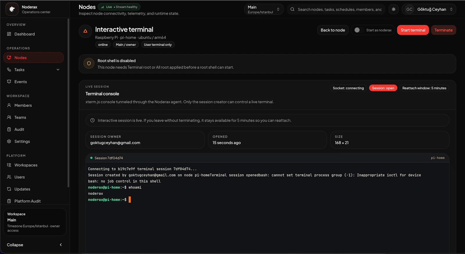 Noderax — Infrastructure Control Plane screenshot 5