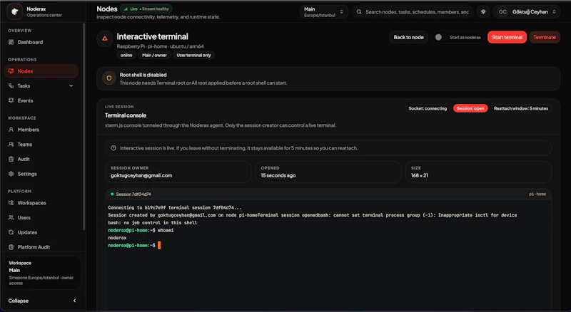 Noderax — Infrastructure Control Plane screenshot 5