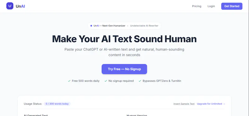 UnAI — AI Text Humanizer screenshot 2