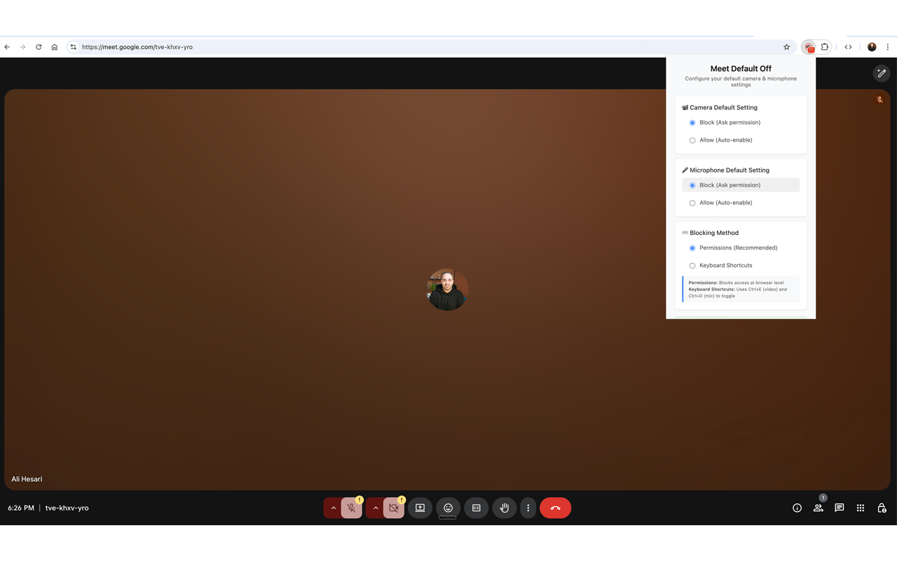 Meet Default Off - Screenshot 3 showing product features and functionality