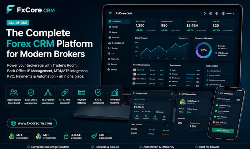FXCore CRM screenshot 2