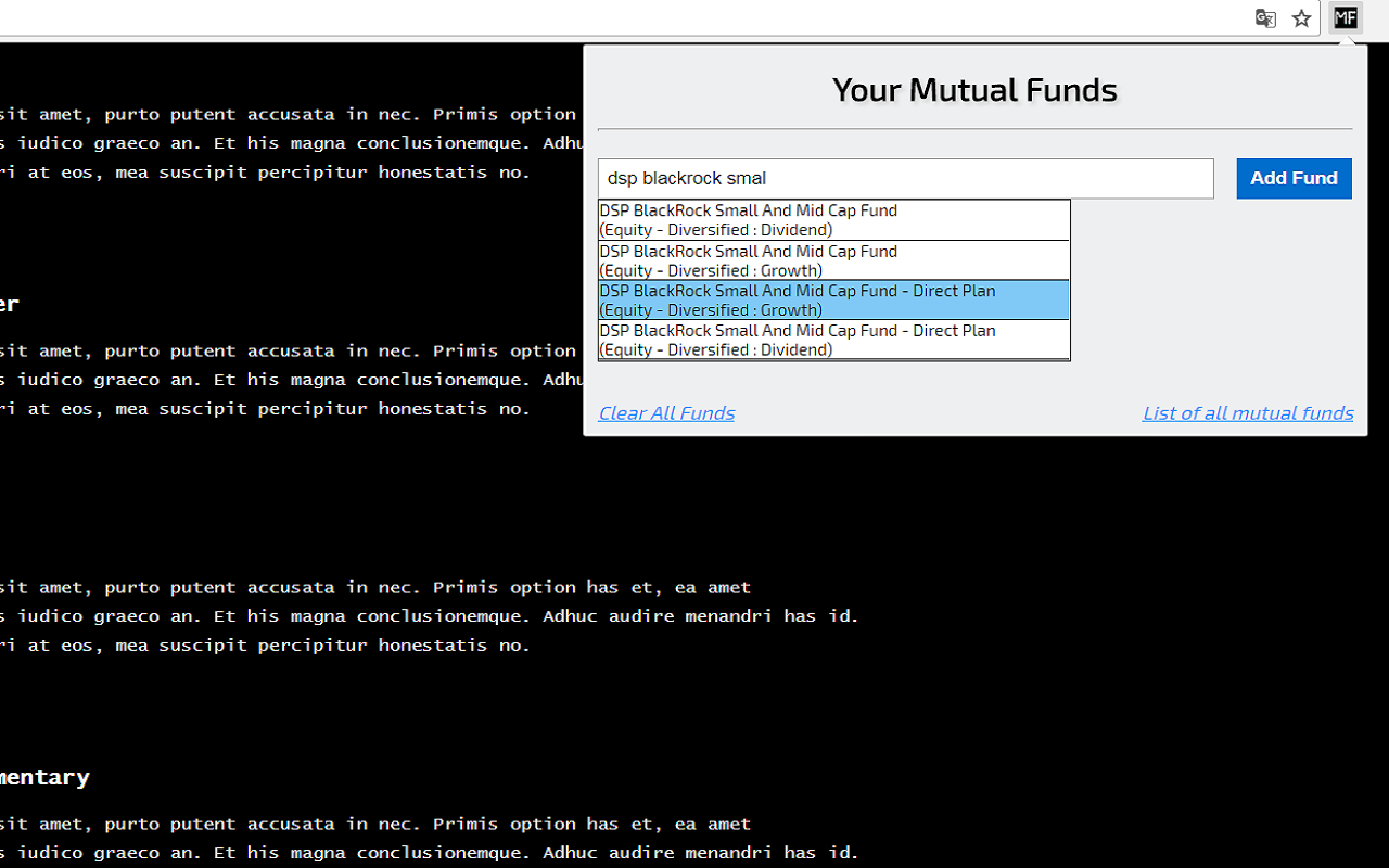Mutual Fund Tracker (Indian Funds Only) gallery image