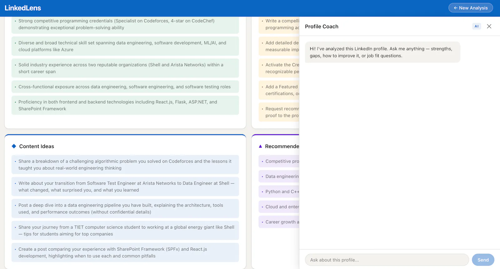 LinkedLens screenshot 1