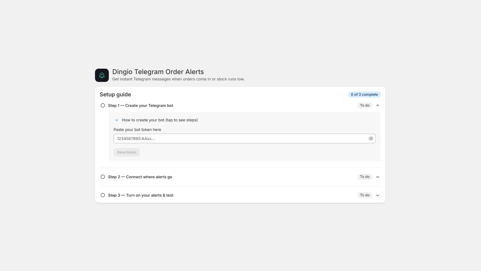 Telegram Order Alerts (Dingio) gallery image