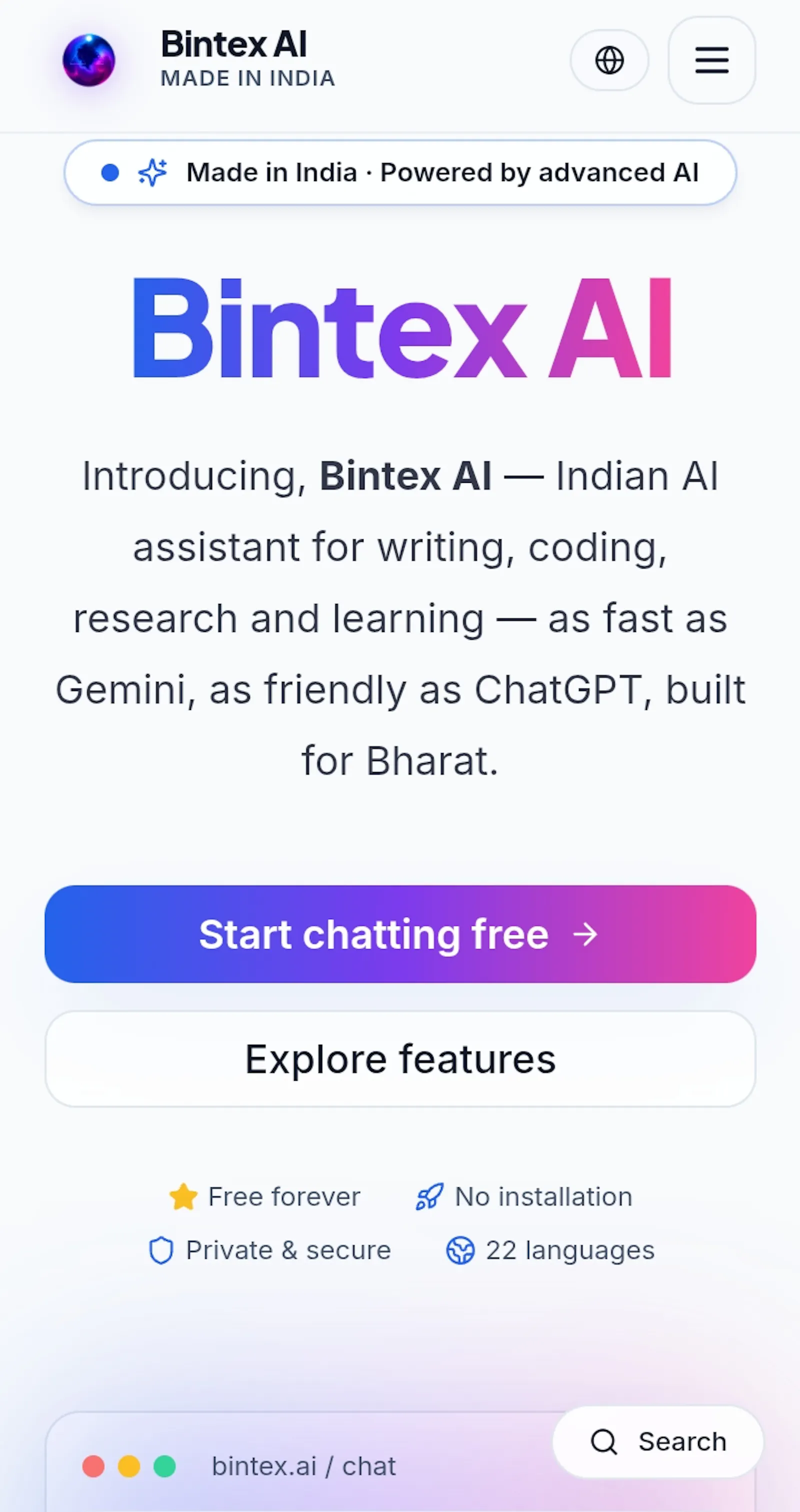 Bintex AI Indian AI Assistant screenshot 5