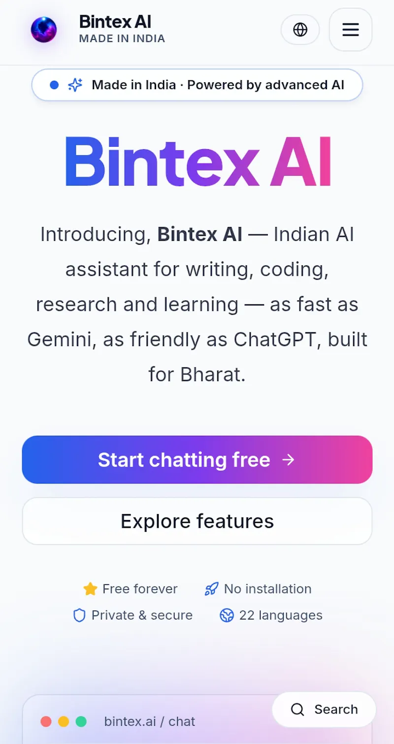 Bintex AI Indian AI Assistant screenshot 5