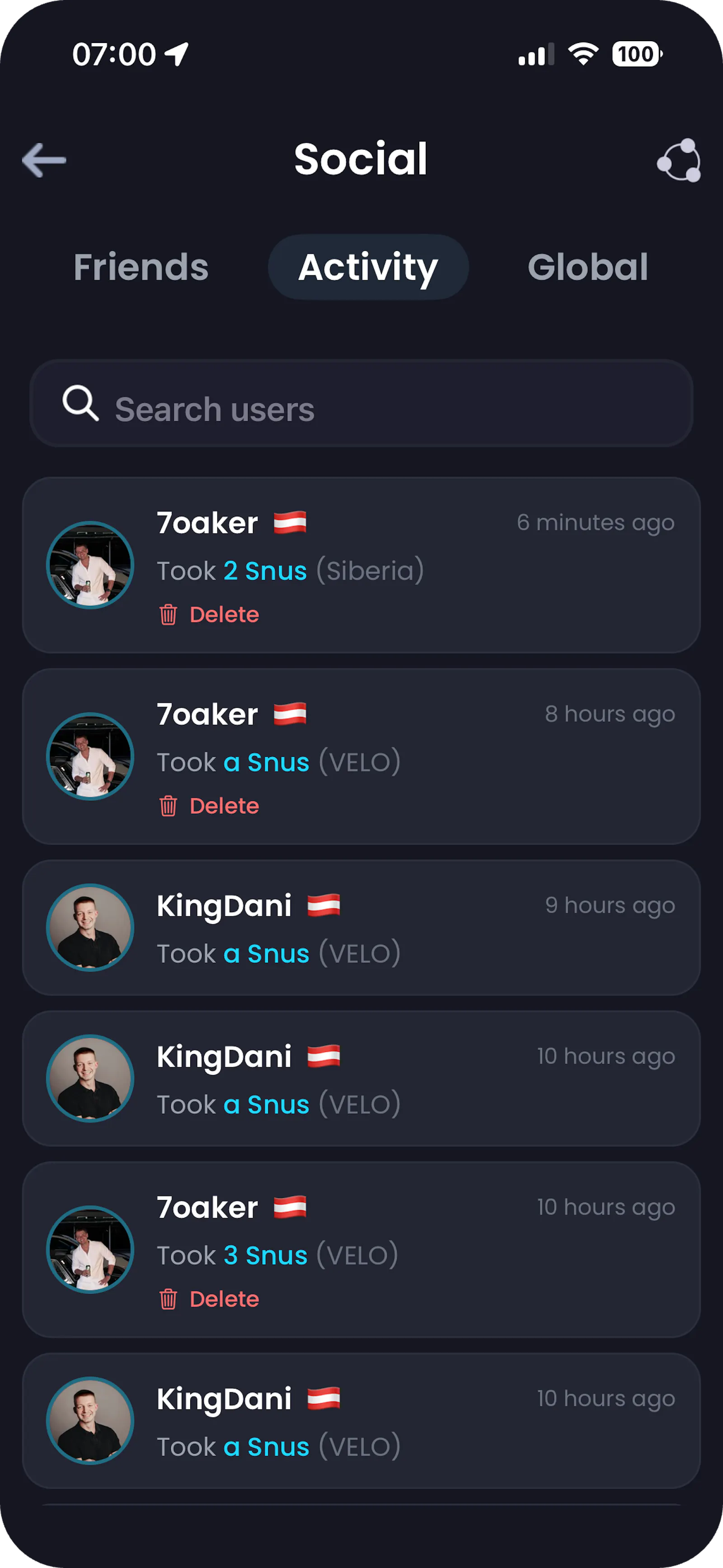 Breezer: Social Snus App screenshot 5