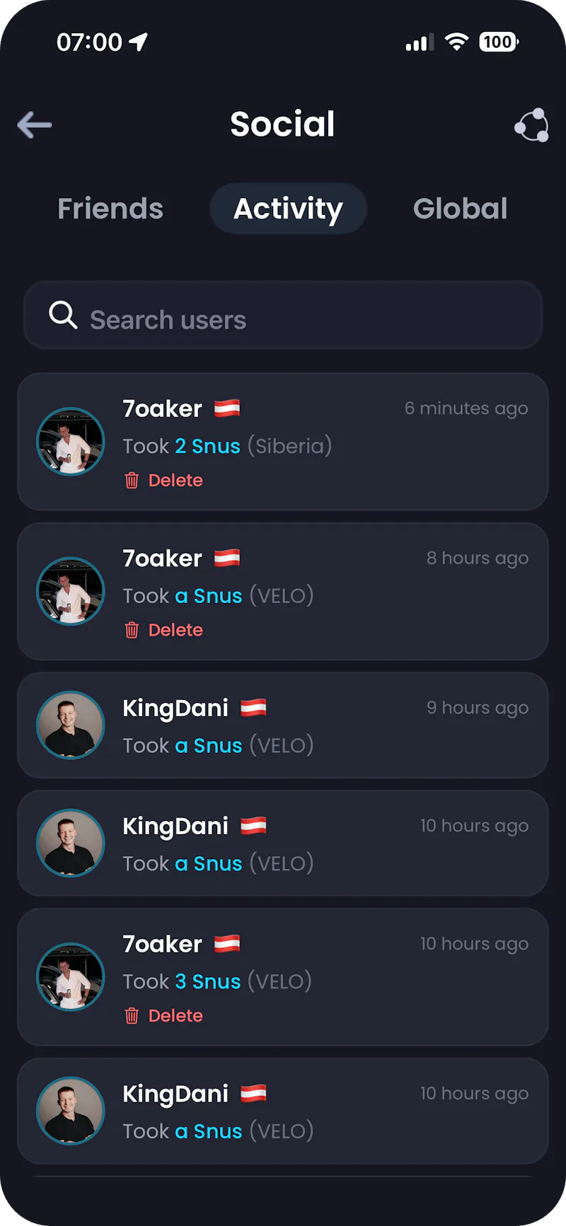Breezer: Social Snus App screenshot 5