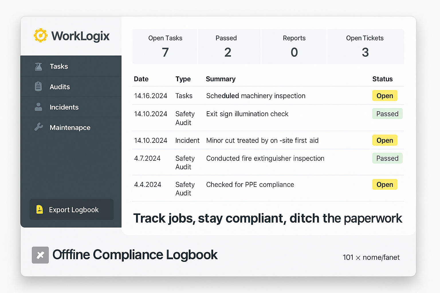 Worklogix - журнал цифрового соответствия media 3