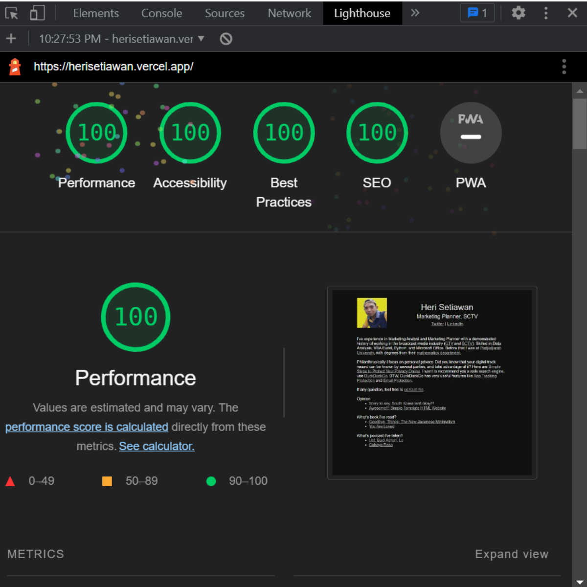Awesome Personal Site Template