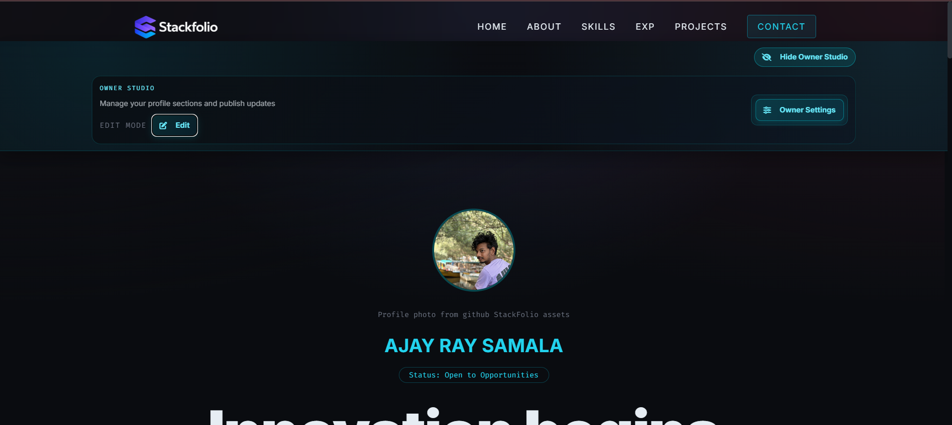 Stackfolio - Screenshot 4 showing product features and functionality
