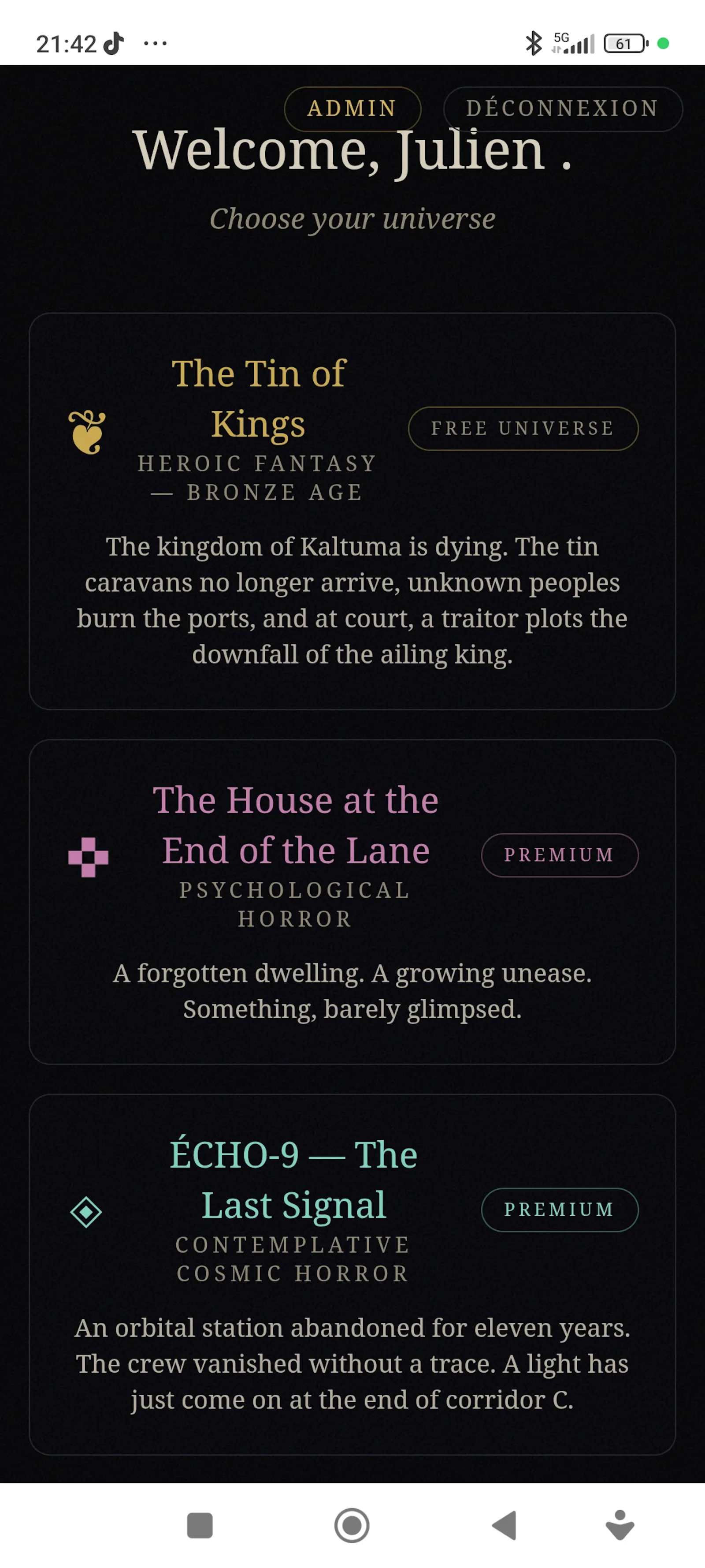 ✦ NEXUS  screenshot 2