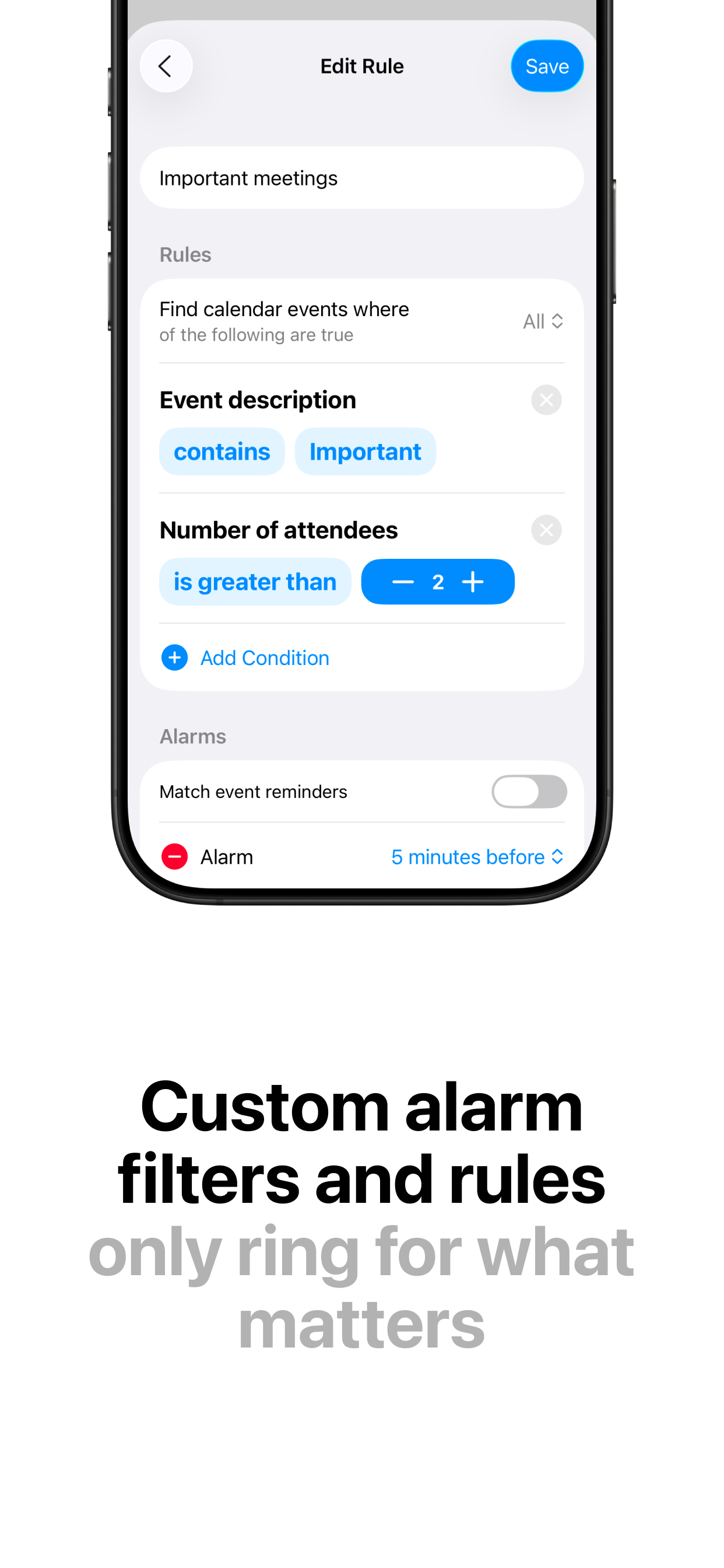 Média Balise (iOS): réels rappels d'alarme - Ne manquez plus jamais un événement de calendrier important 3