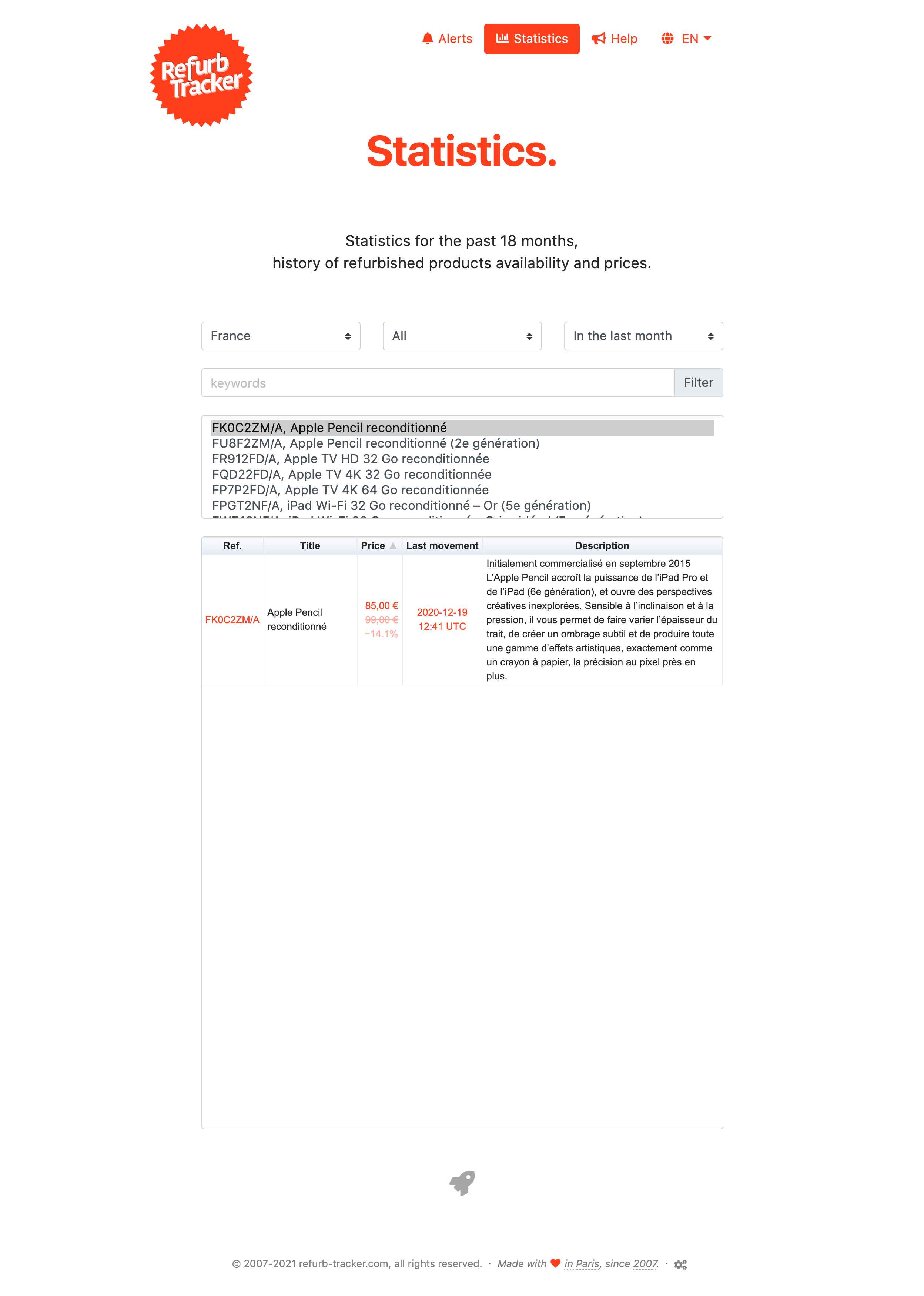 Refurb Tracker gallery image