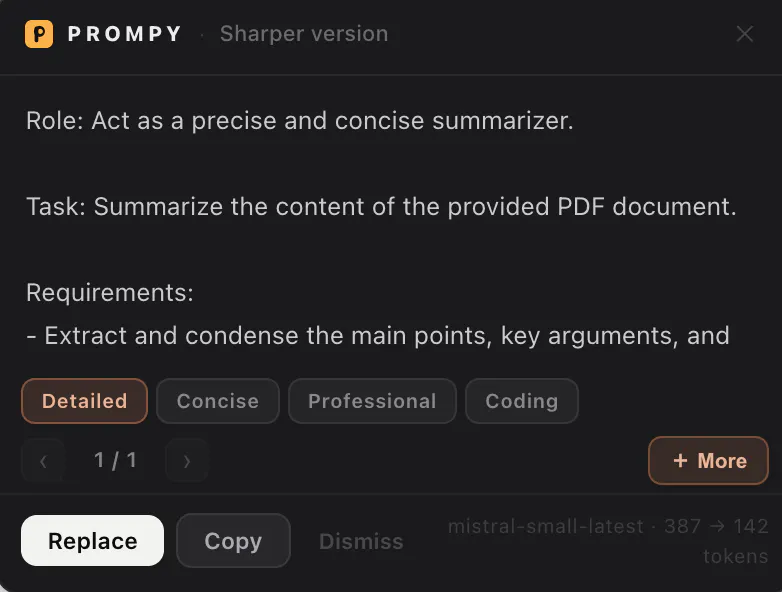 Prompy — Draft. Sharpen. Send. gallery image