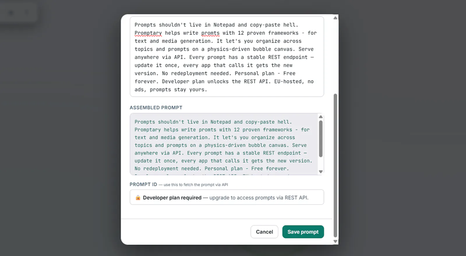 Promptary screenshot 2
