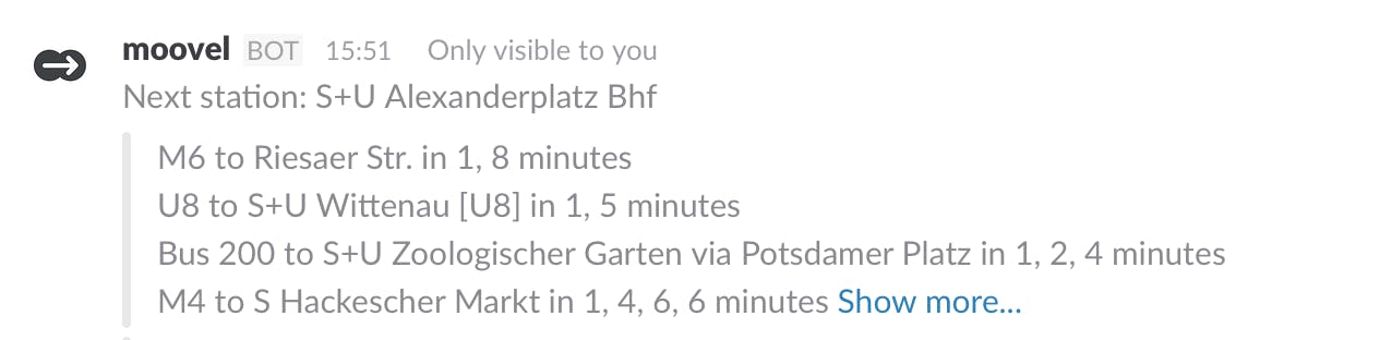 Public transport bot for Slack media 1