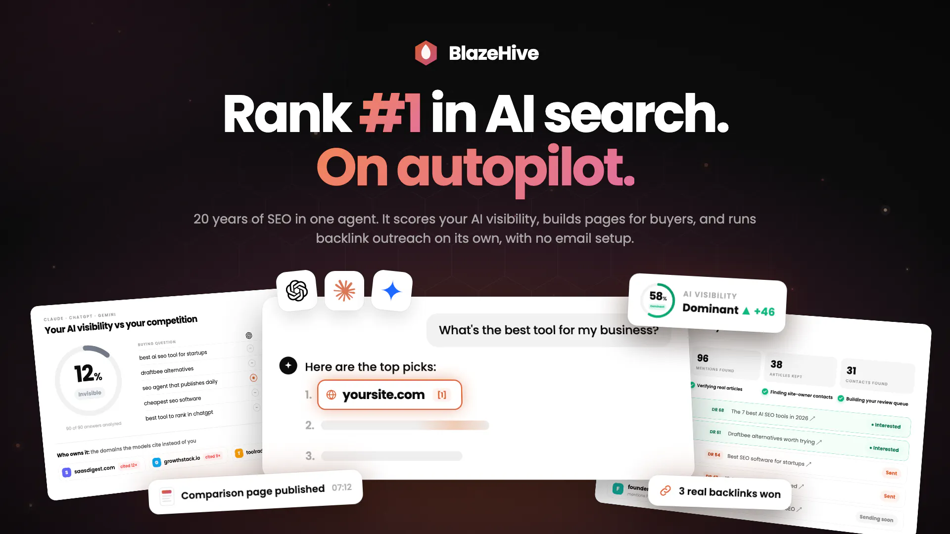 BlazeHive: #1 AI SEO Agent on Autopilot gallery image