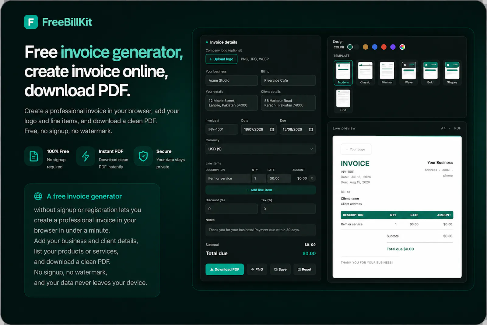 FreeBillKit screenshot 9