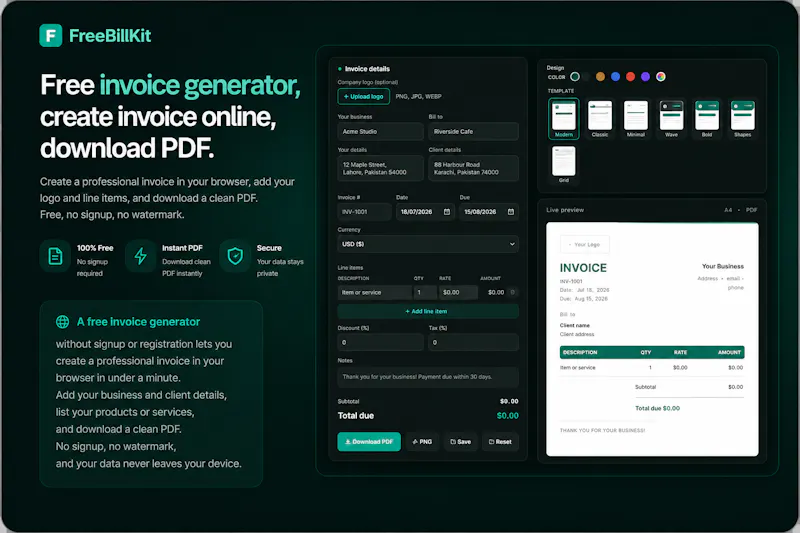 FreeBillKit screenshot 9