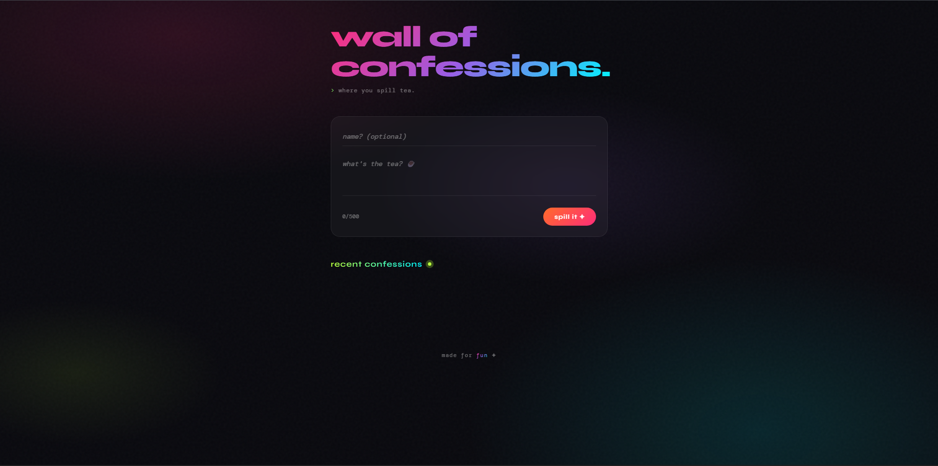 Wall of Confessions gallery image