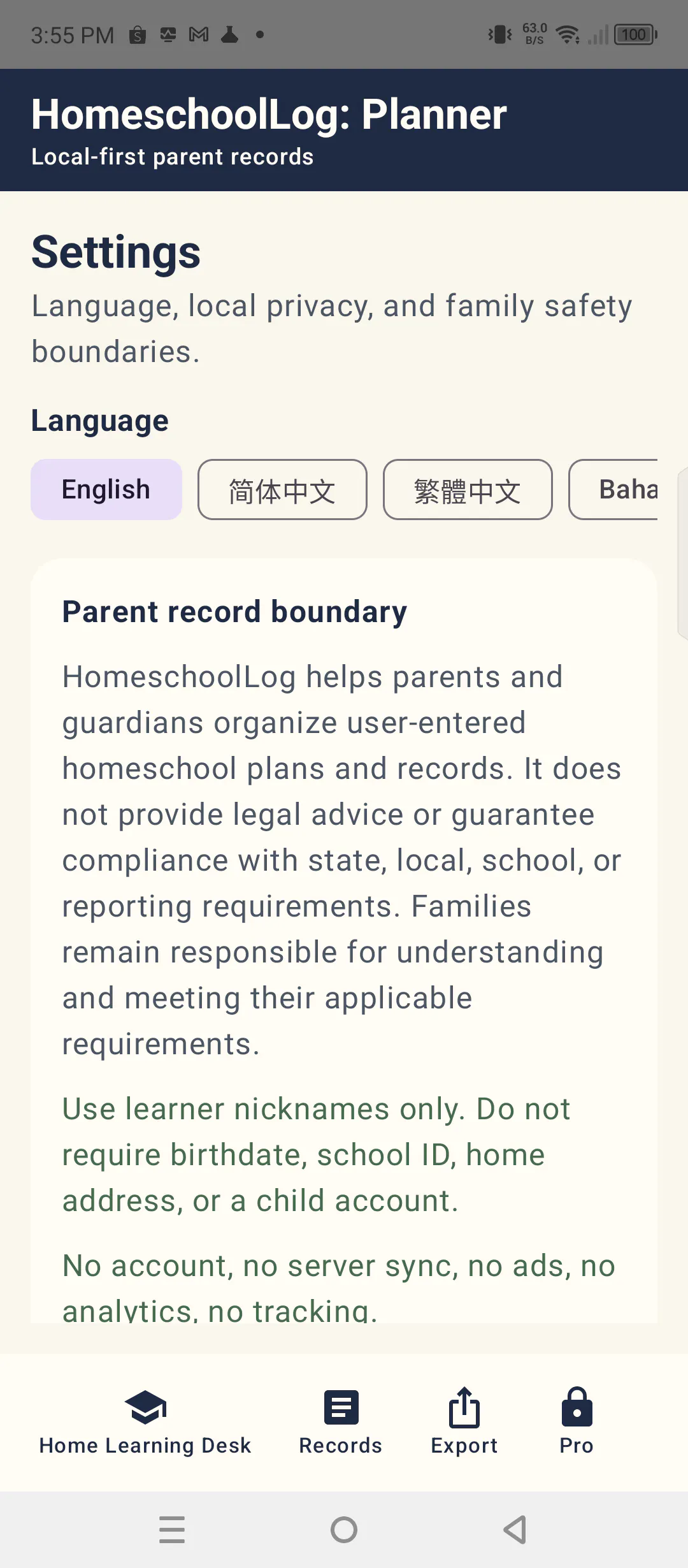 HomeschoolLog: Planner gallery image