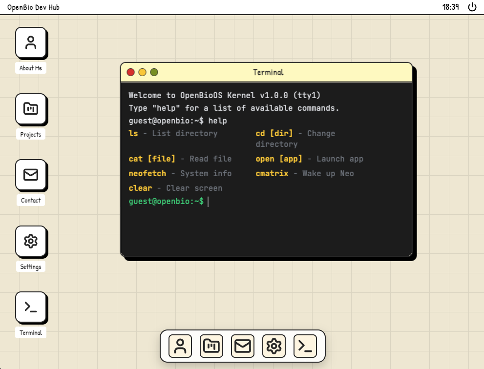 Open Bio Template - Screenshot 3 showing product features and functionality