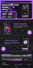 NFT App Landing Page Design gallery image