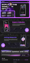 NFT App Landing Page Design gallery image