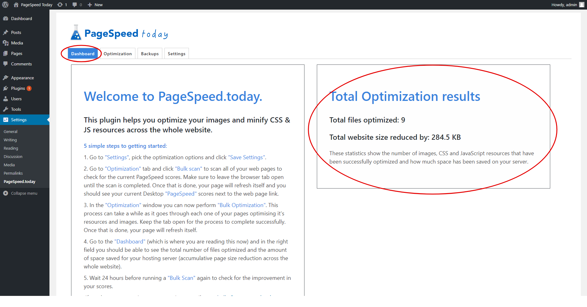 PageSpeed.Today WordPress Optimization Plugin gallery image