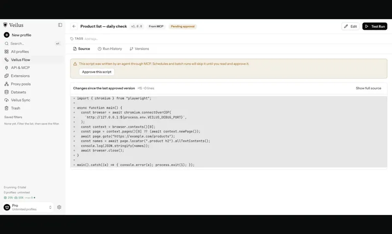 Veilus screenshot 2