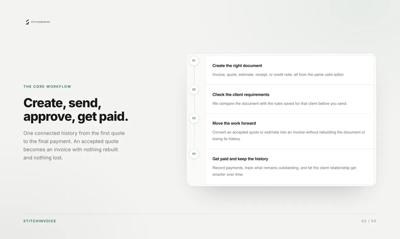 StitchInvoice screenshot