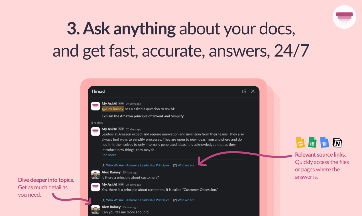 AI Slack Assistant, My Askai - G 드라이브 및 개념에 연결된 AI Slack 보조원 미디어 5