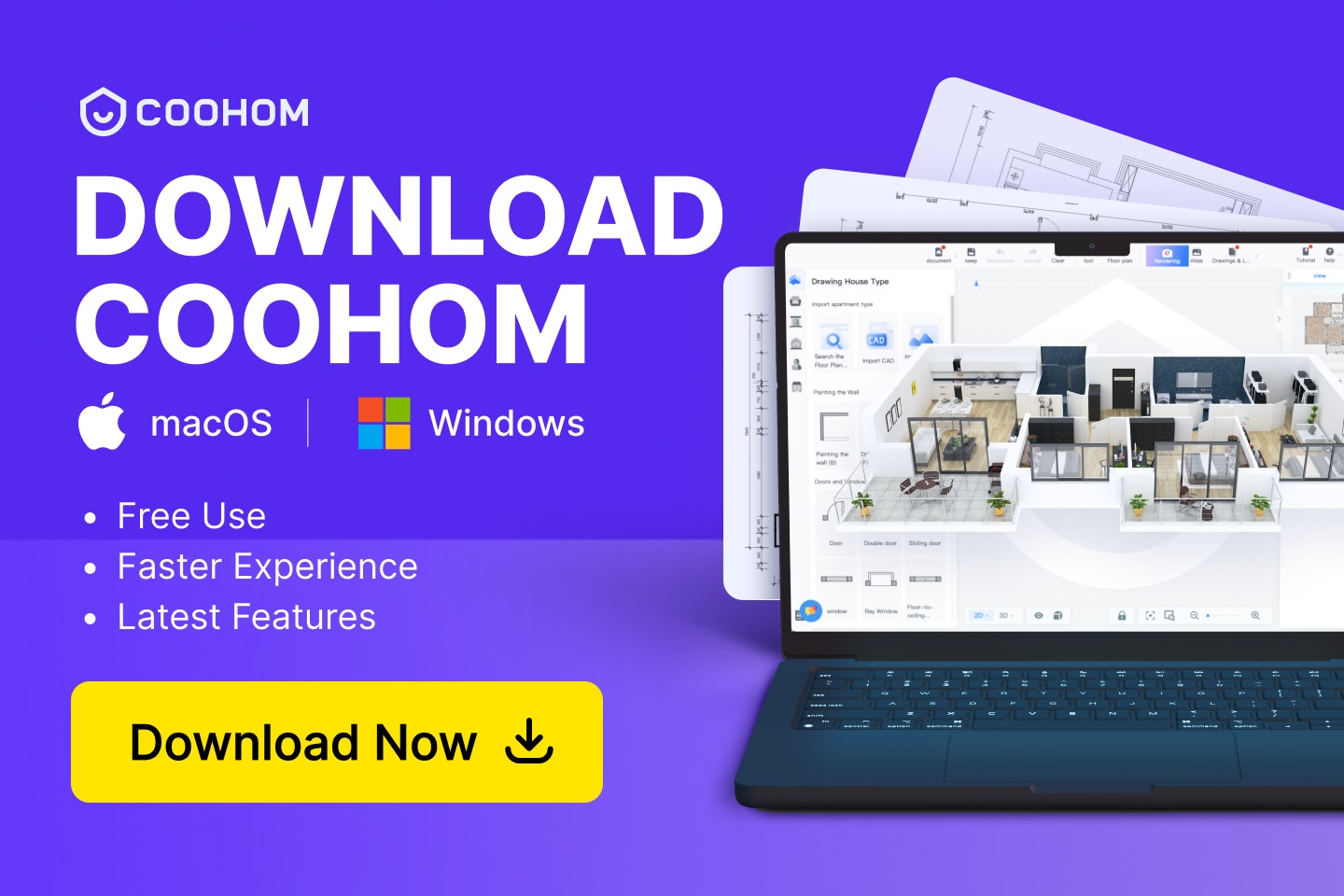 Faça o download do COOHOM para macOS ou Windows