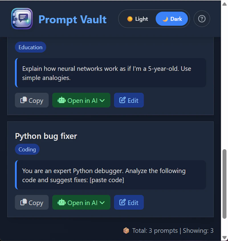 Prompt Vault screenshot 5