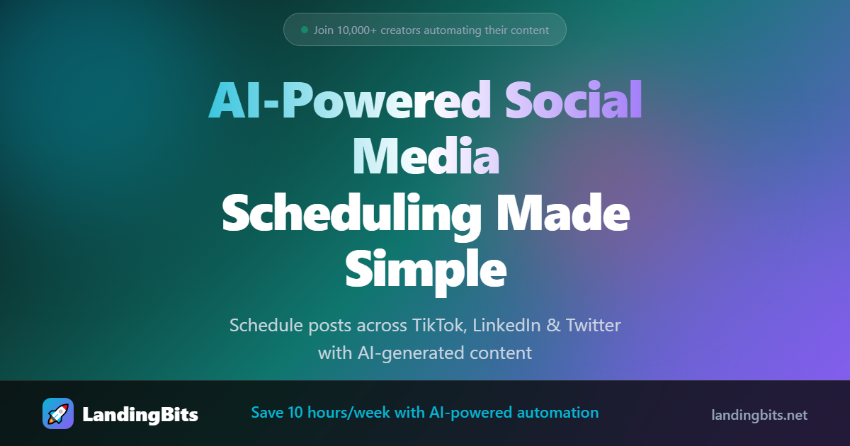 LandingBits - Main product screenshot demonstrating key features and user interface