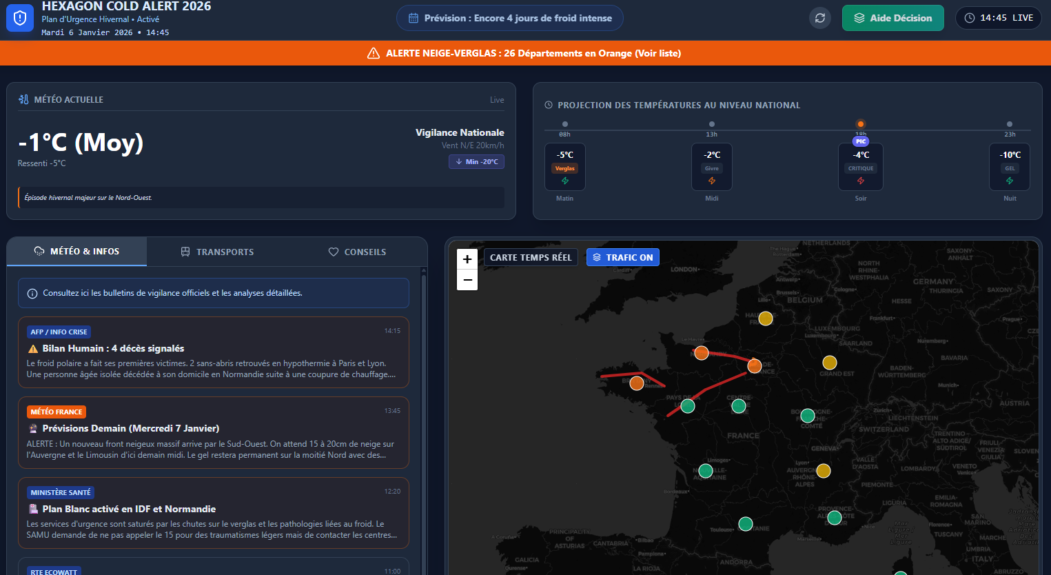 Hexagone Alerte - Main product screenshot demonstrating key features and user interface