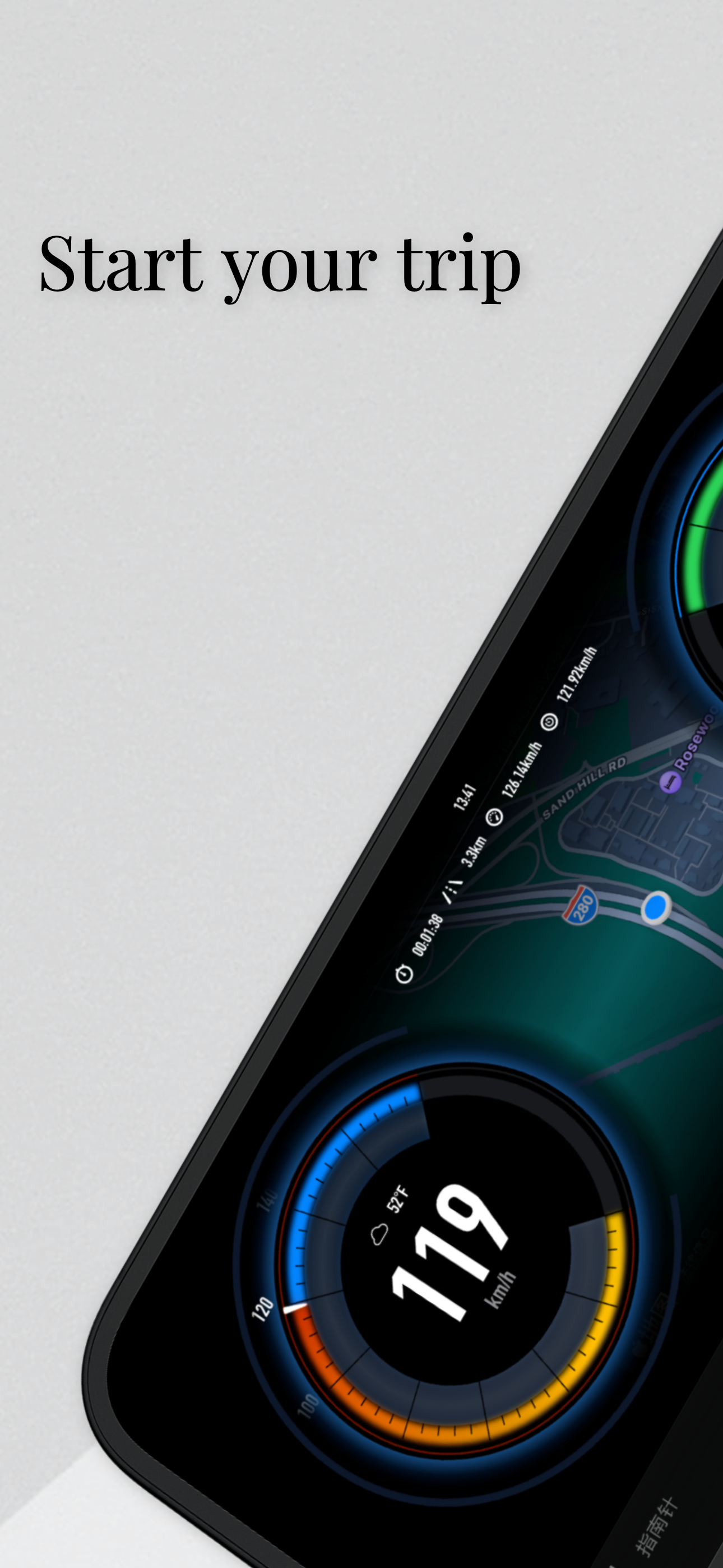 Спидометр GPS и Compass - Скорость, местоположение, карта, отслеживание медиа 2