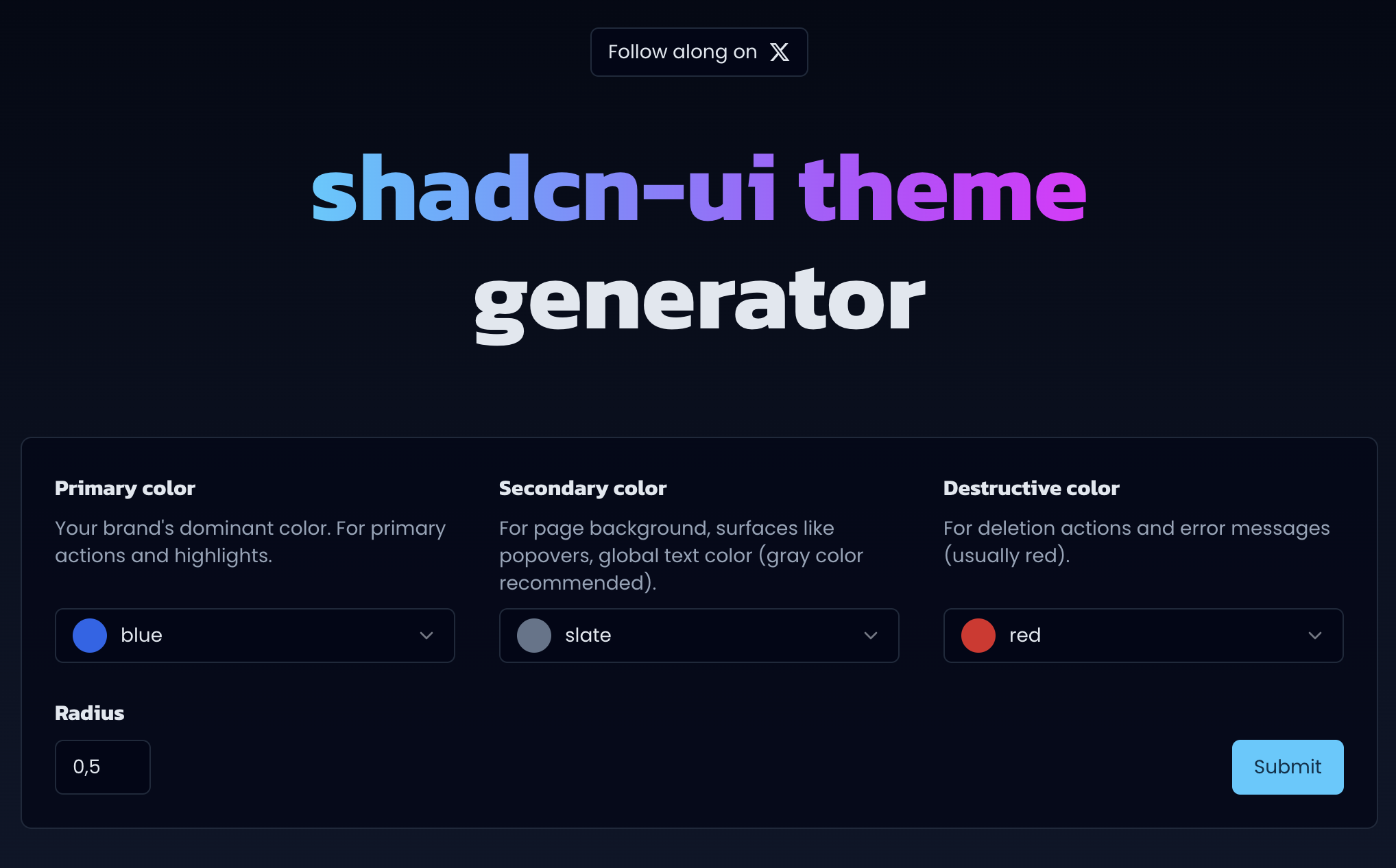 shadcn-ui theme generator - MagicFront media 1