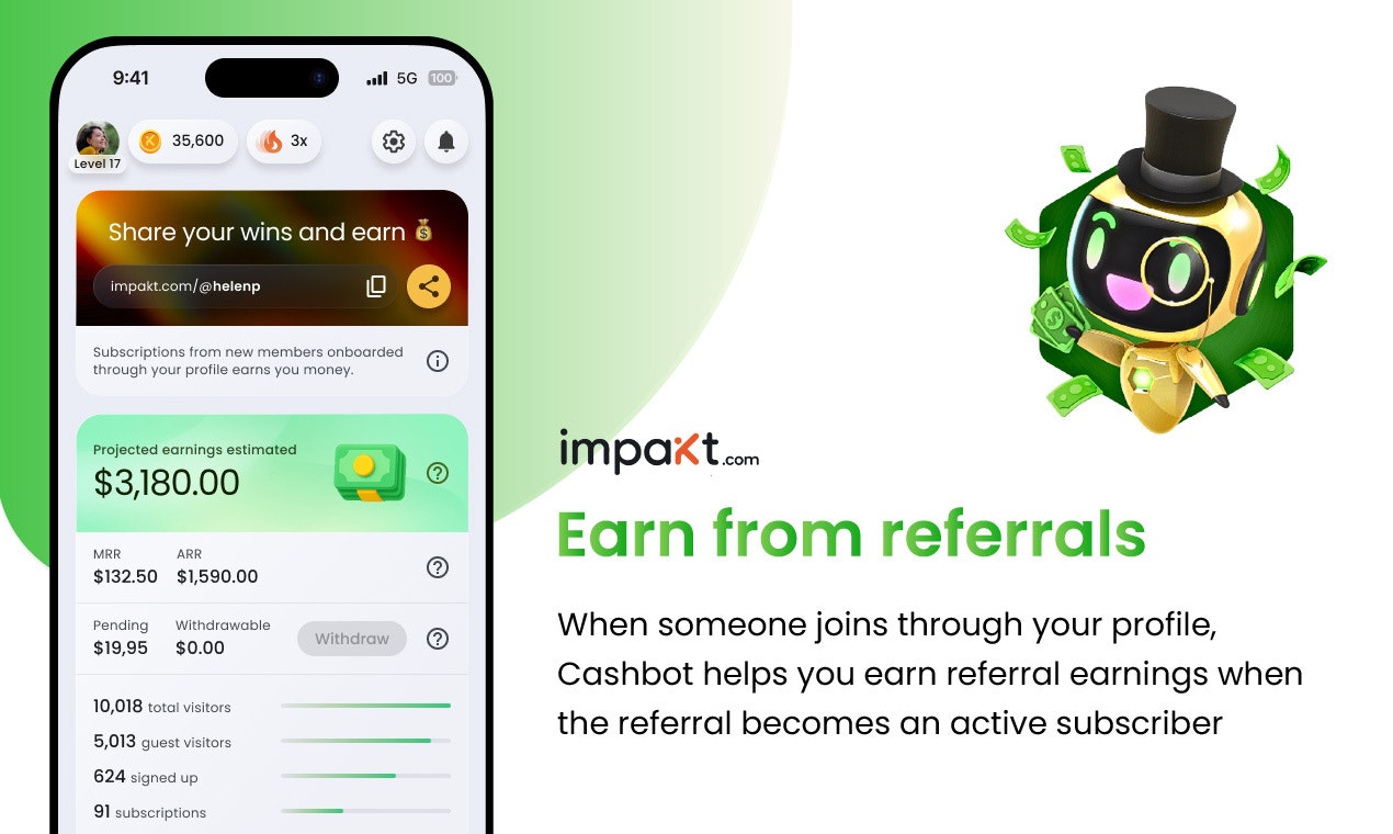 CashBot - Get Fit. Get Paid. - Screenshot 4 showing product features and functionality