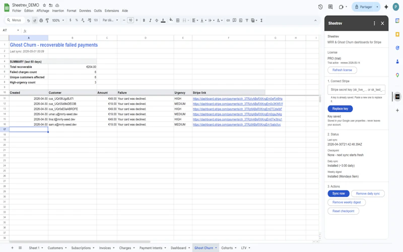 Sheetrev / Your MRR, in your sheet. screenshot 5