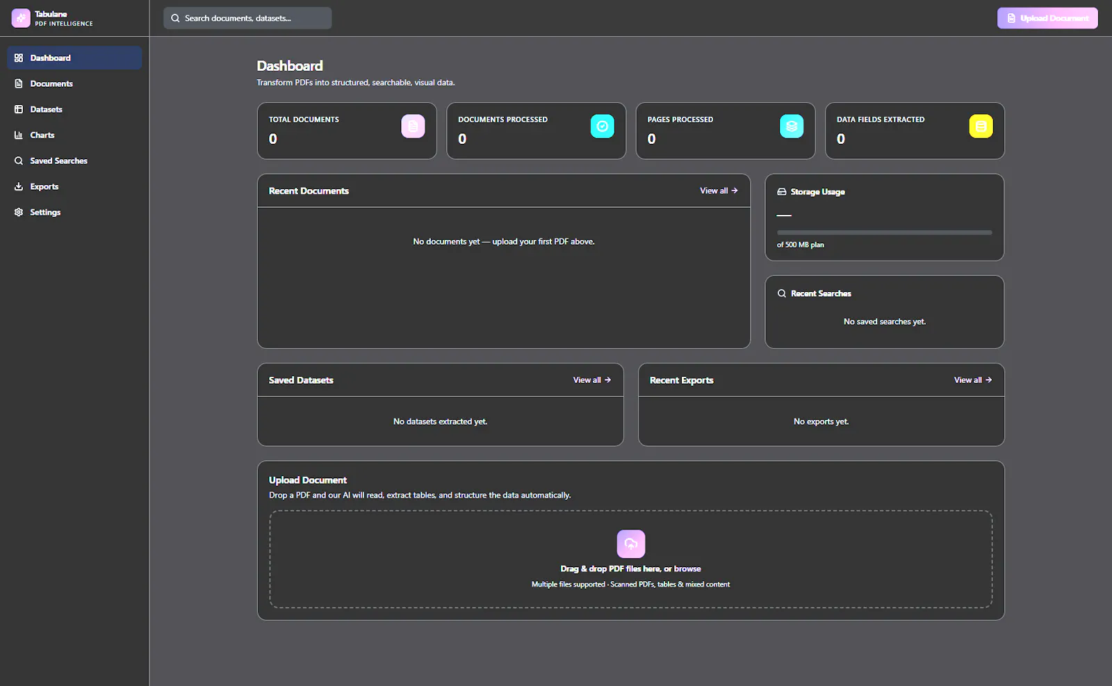 Tabulane PDF analization screenshot 2