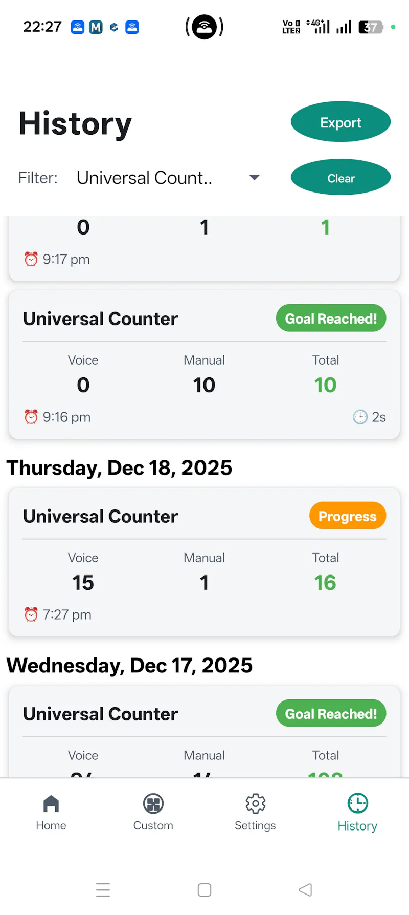 Chant Counter AI Plus screenshot 2