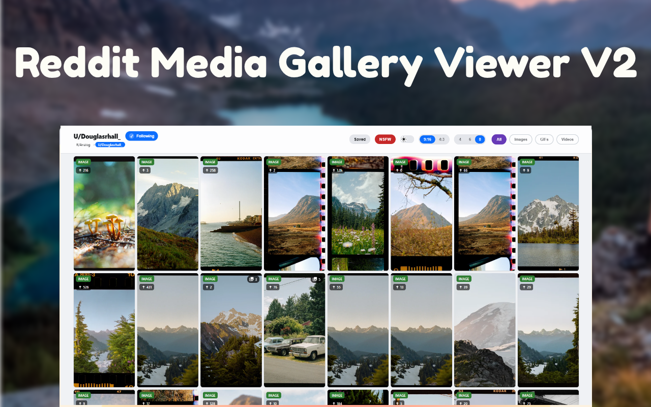 Reddit Media Gallery查看器 - 在一個美麗的畫廊中查看Subreddit＆Profiles media 2