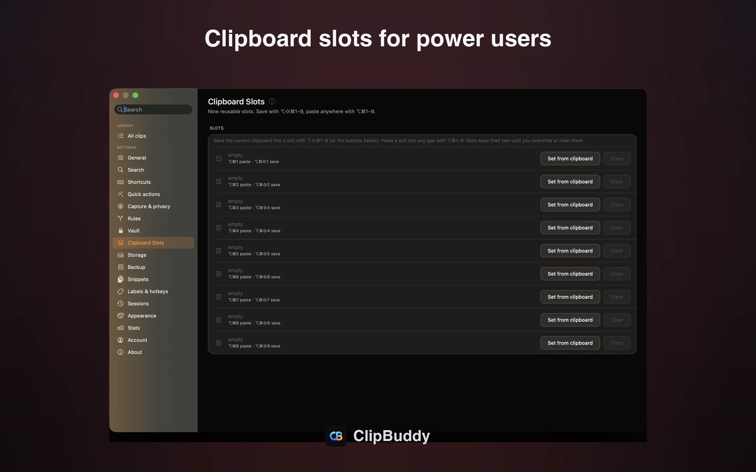 ClipBuddy screenshot