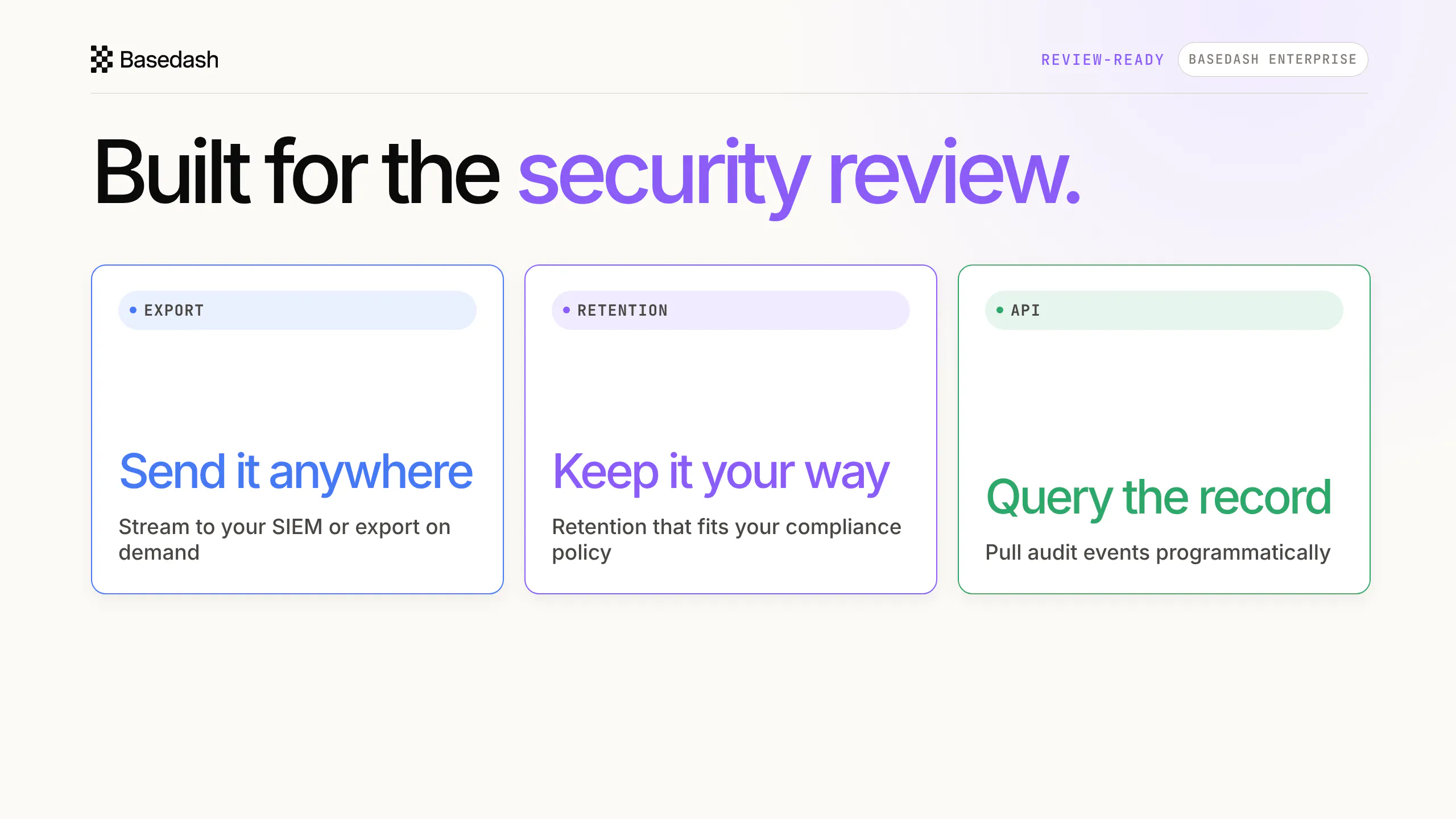 Basedash Audit Logs gallery image