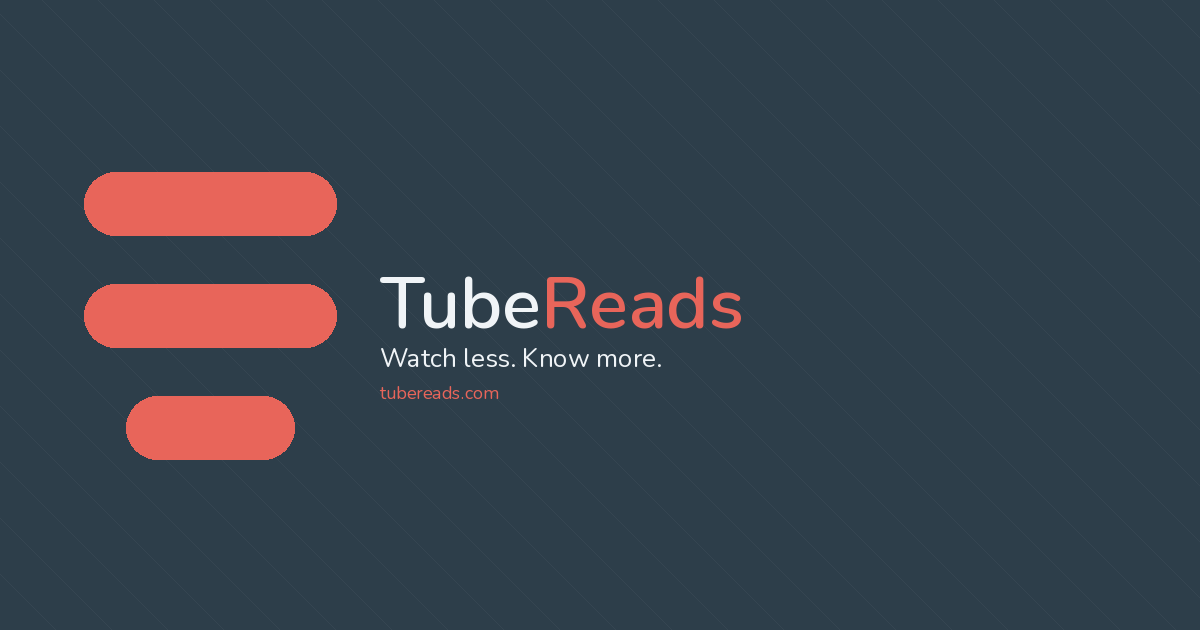 TubeReads - Main product screenshot demonstrating key features and user interface